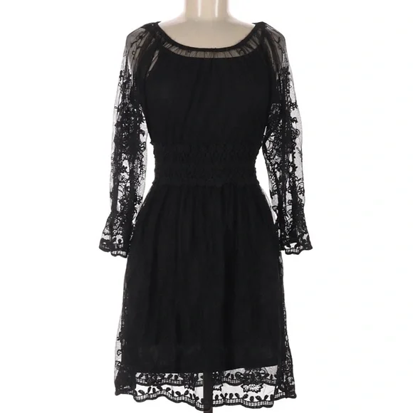 Ultra Pink | Dresses | Up By Ultra Pink Black Embroidered Lace Dress |  Poshmark